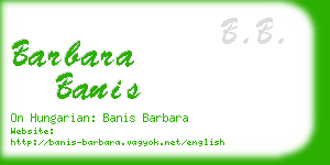 barbara banis business card